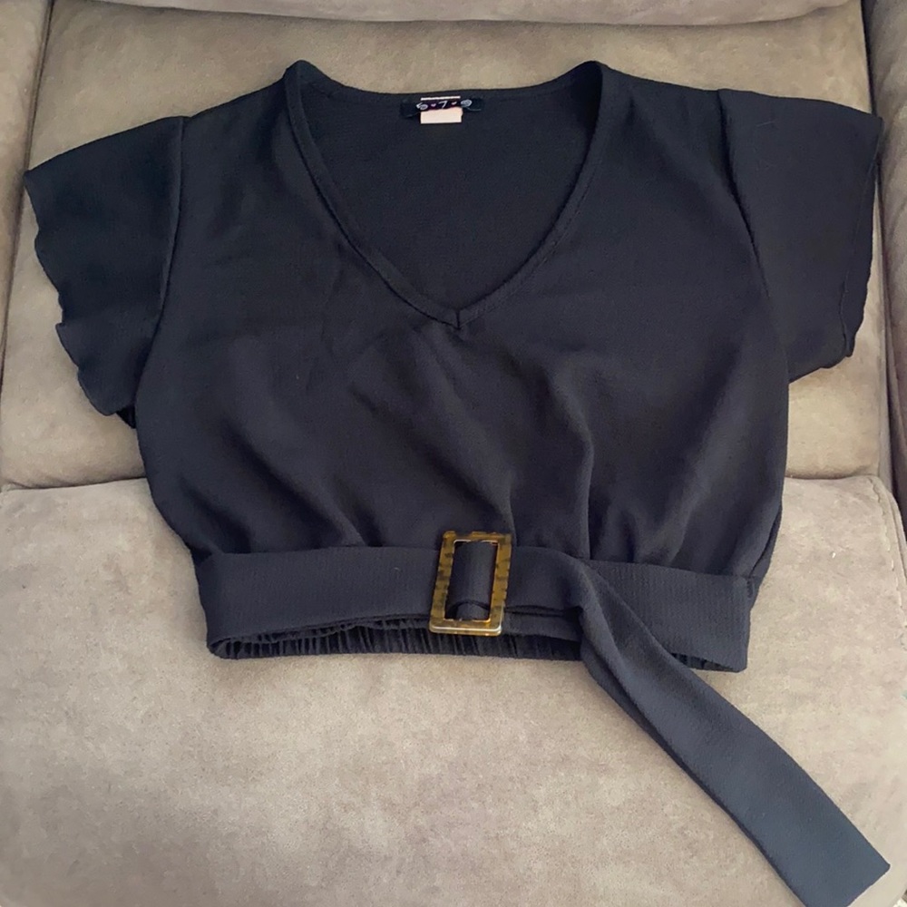 Plain black blouse